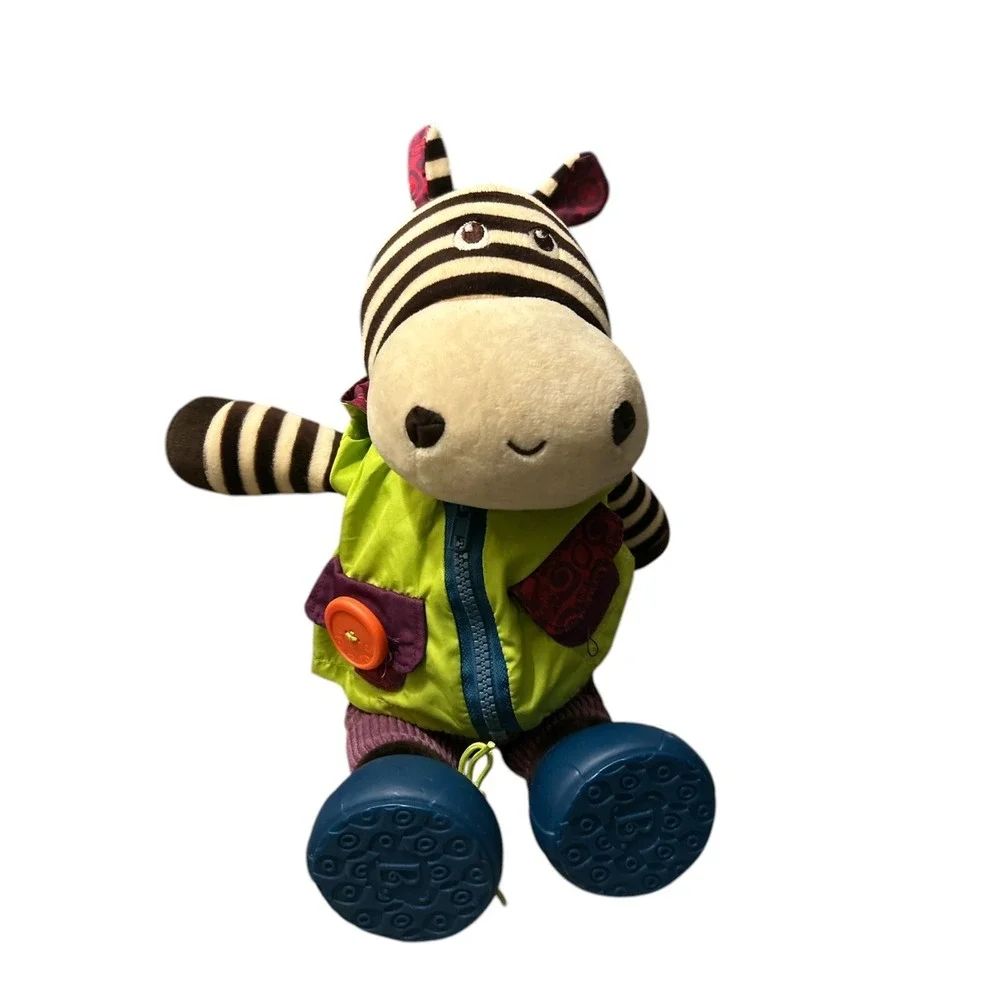 Zippies Zebra B You Hippo Plush 14